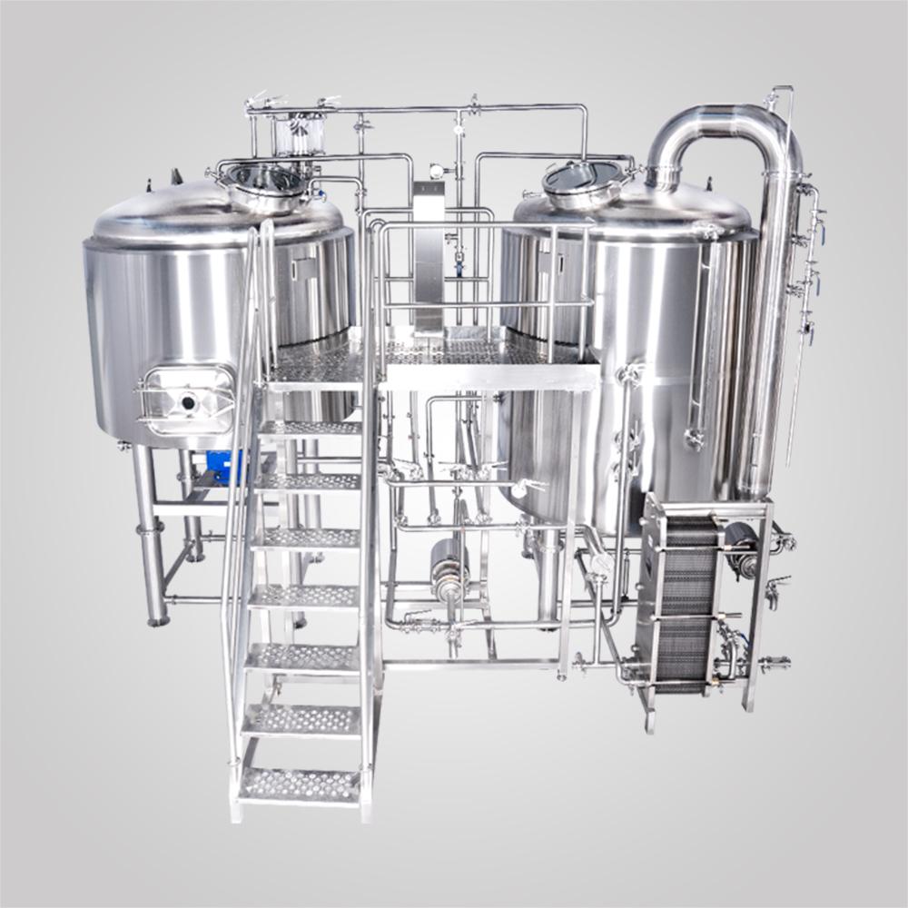2000L_stainless_steel_manual_two_vessels_direct_fire_brewhouse_brewery_equipment
